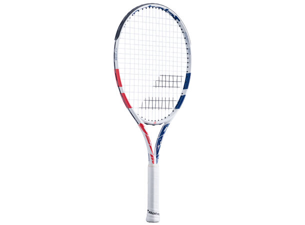Babolat Drive Junior 24 Hvit/Coral/Blå Tennisracket Barn, høyde 125-135cm