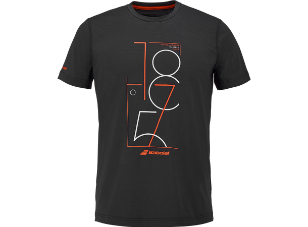 Babolat Exercise Graphic Tee Sort S T-skjorte Bomull