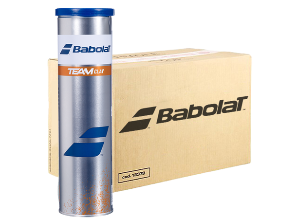 Babolat Team Clay Tennisball Grus Kasse Kartong med 18 rør - totalt 72 baller
