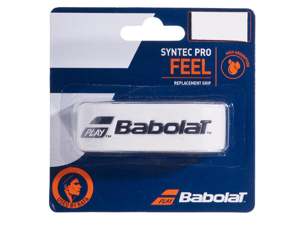 Babolat Syntec Pro Hvit Erstatningsgrep - Klebrig & absorberende