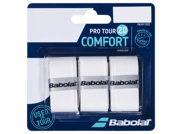 Babolat Pro Tour 2.0 Hvit Klebrig og absorberende grep