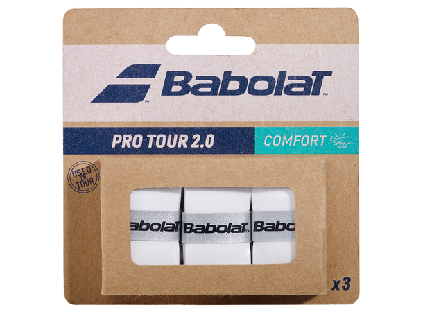 Babolat Pro Tour 2.0 Hvit Klebrig og absorberende grep