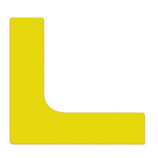 Markering Hjørne 27cm x 27cm Gul