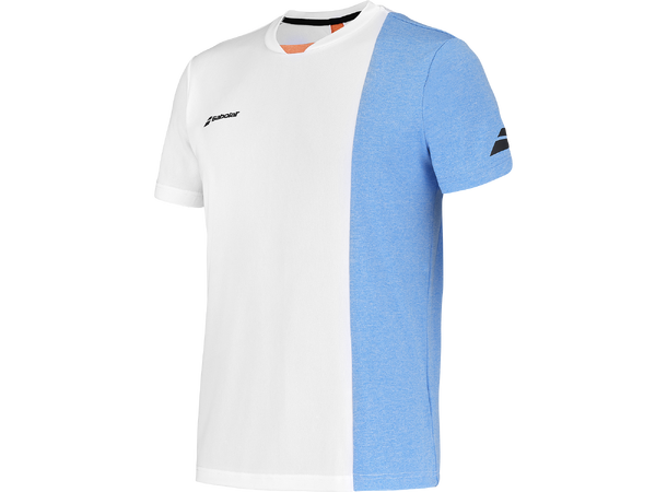 Babolat Play Crew Neck Tee Hvit/Blå XXL Teknisk T-Shirt