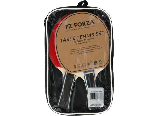 FZ Table Tennis Set 1-star Hobbysett - 2 racketer og 3 baller