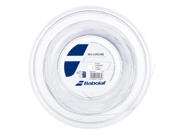 Babolat RPM Hurricane Hvit 200m 125/17 Monofilament streng -  Coil 200m