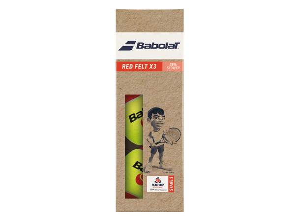 Babolat Red Felt Tennisball X3 Tennisballer - Pakke med 3 baller-Steg 3