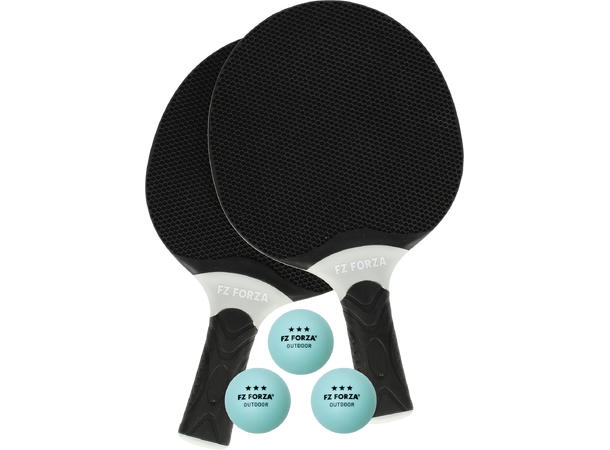 FZ Outdoor Table Tennis Set Hobbysett - 2 racketer og 3 baller