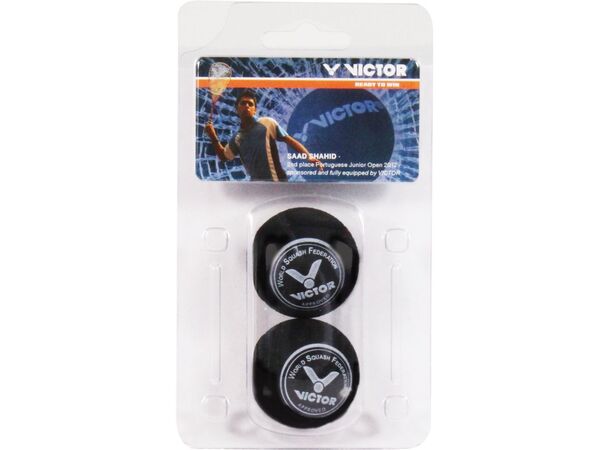 VICTOR Squashball Blue 2 pcs Passer for junior/nybegynnere