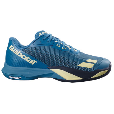 Babolat Jet Mach 4 AC Herre Blue/Lime Tennissko - alle underlag