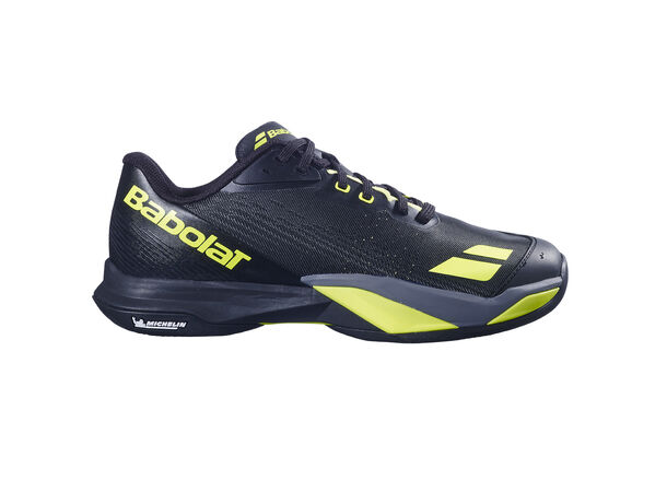 Babolat Jet Mach 4 Clay Herre Sort 41 Tennissko - Grus