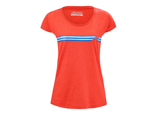 Babolat Exercise Stripes Topp, Poppy L T-Shirt