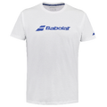 Babolat Exercise Tee Hvit 12-14 ÅR T-skjorte Bomull