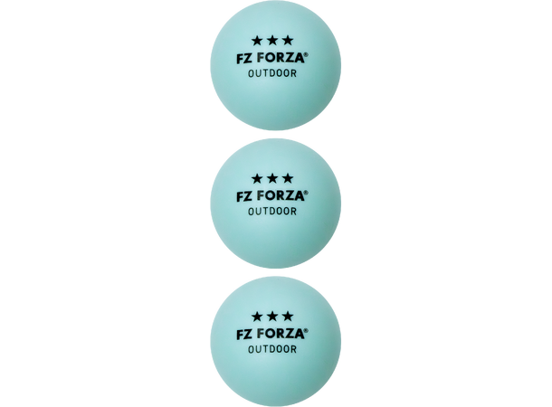 FZ Outdoor TT Ball 3-pk. Bordtennisballer til utendørsbruk - 3pk
