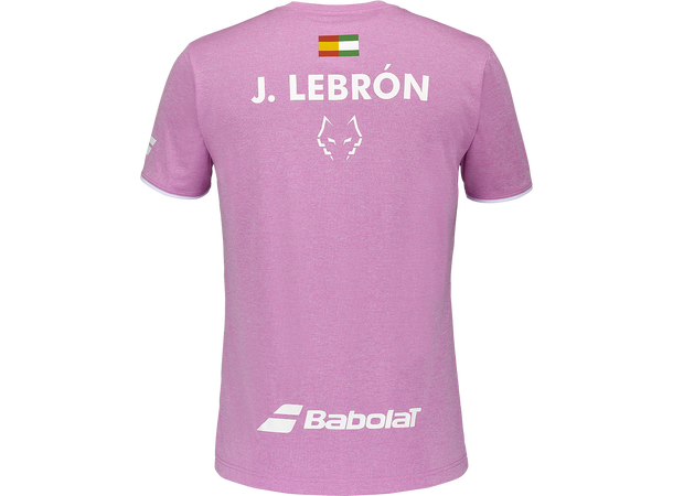 Babolat Crew Neck Tee Lebron Pink Htr XL Teknisk Trøye til Herre