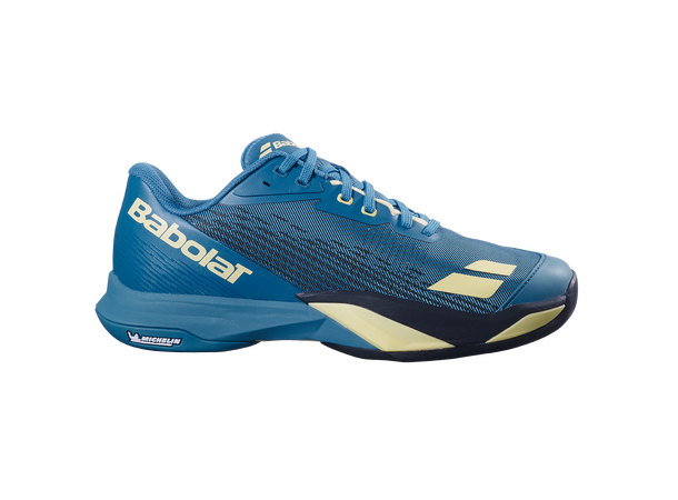Babolat Jet Mach 4 AC Herre Blue/Lime 43 Tennissko - alle underlag