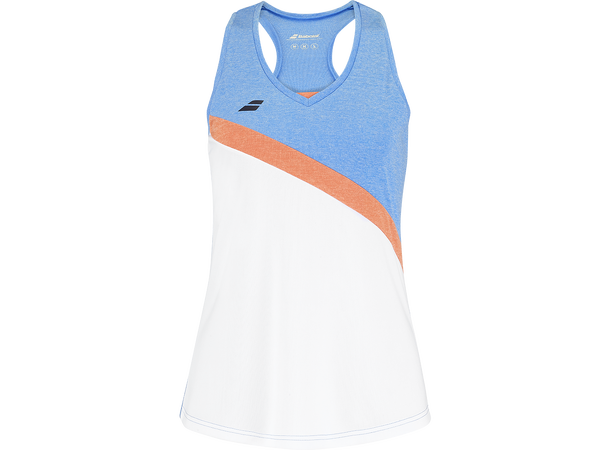 Babolat Play Tank Topp Hvit/LysBlå XS Teknisk Tank Topp