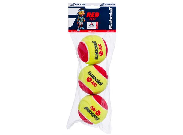 Babolat Red Felt Tennisball Tennisballer - Pose med 3 baller-Steg 3
