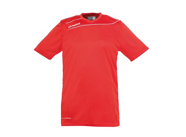 Uhlsport Stream Shirt Ss Rød/Hvit 116 Teknisk spilletrøye